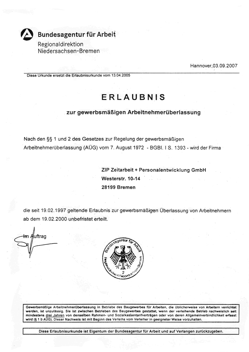 Arbeitnehmerüberlassung